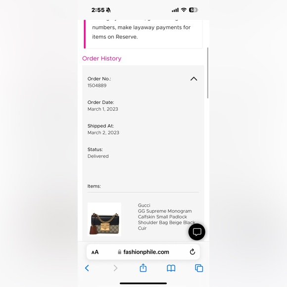 GG Supreme Monogram Calfskin Small Padlock Shoulder Bag Beige Black - Picture 12 of 12